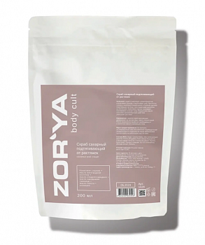 Скраб сахарный подтягивающий от растяжек coconut and cream ZOR`YA body cult 200 мл