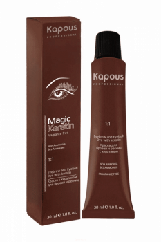 Краска для бровей и ресниц с кератином Fragrance free 30 мл черный