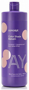 Оттеночный бальзам эффект карамельный блонд Color Shade Concept Blond Touch Anti-Yellow 1000 мл Легкий карамельный оттенок