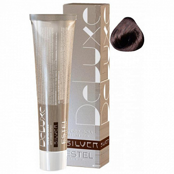 Крем-краска для волос Estel DELUXE SILVER 60 мл коричневый, шатен 4|7 шатен коричневый