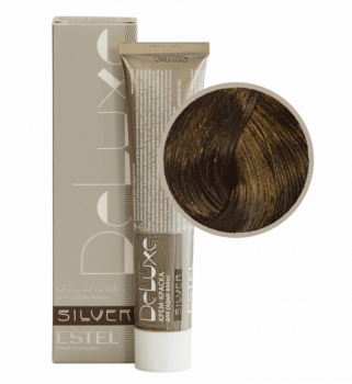Крем-краска для седых волос Estel DELUXE SILVER 60 мл коричневый, золотистый, русый 6|37 темно-русый золотисто-коричневый