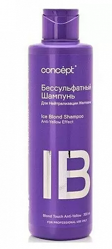 Шампунь Anti-Yellow Effect бессульфатный для нейтрализации желтизны Concept Blond Touch Anti-Yellow 300 мл