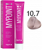 Перманентная крем-краска для волос Tefia MYPOINT 60 мл блондин, фиолетовый 10.7 экстра светлый блондин фиолетовый
