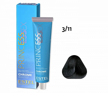 Крем-краска для волос Estel ESSEX PRINCESS CHROME 60 мл пепельный, шатен 3|11 темный шатен пепельный интенсивный